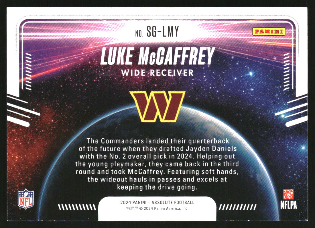 2024 Absolute Star Gazing Spectrum Red #6 Luke McCaffrey