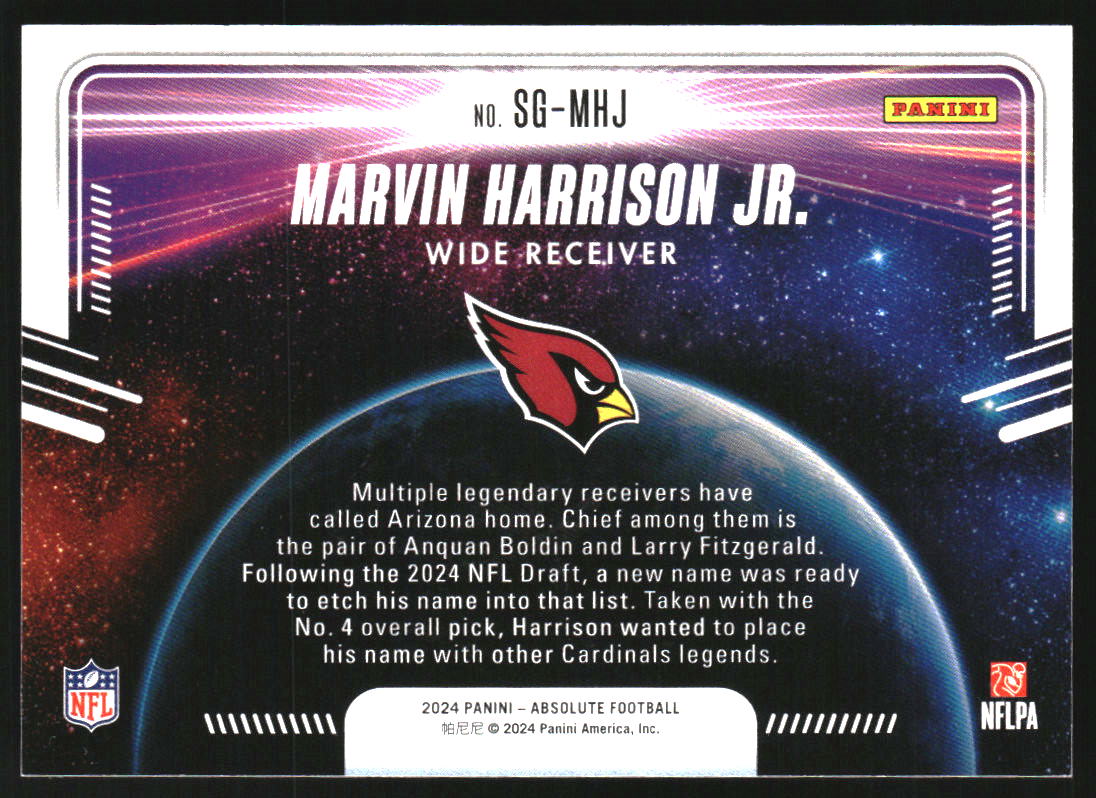 2024 Absolute Star Gazing Spectrum Red #20 Marvin Harrison Jr.