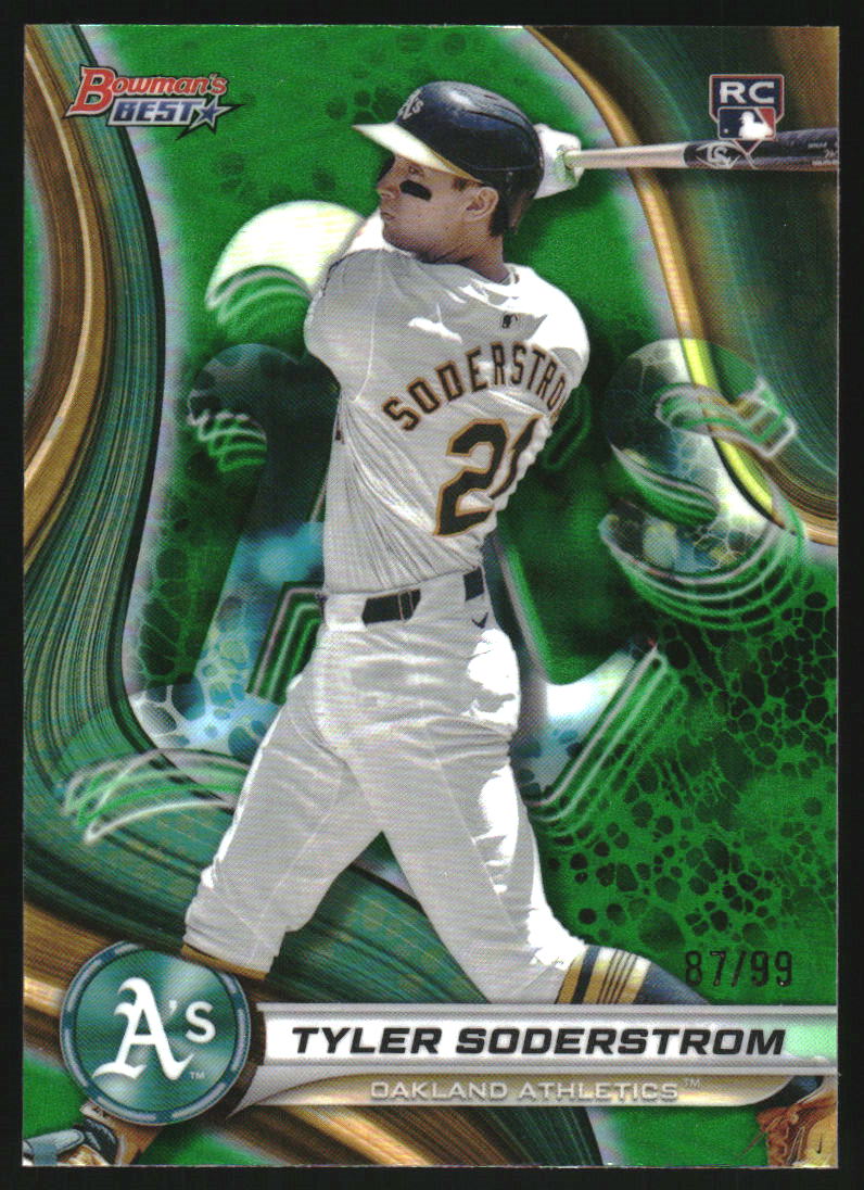 2024 Bowman's Best Green Refractors #47 Tyler Soderstrom