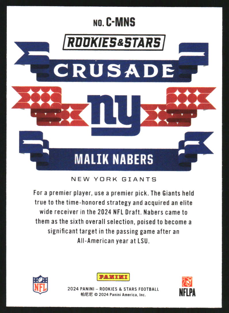 2024 Rookies and Stars Crusade Silver #23 Malik Nabers