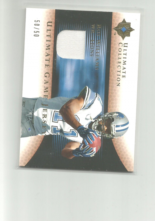 2005 Ultimate Collection Game Jersey Gold #GJRW Roy Williams WR