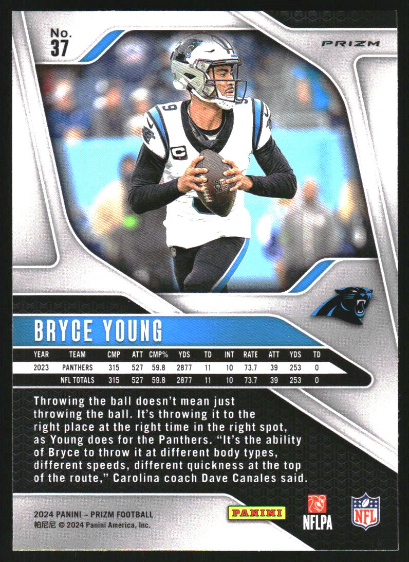 2024 Panini Prizm Prizms No Huddle #37 Bryce Young