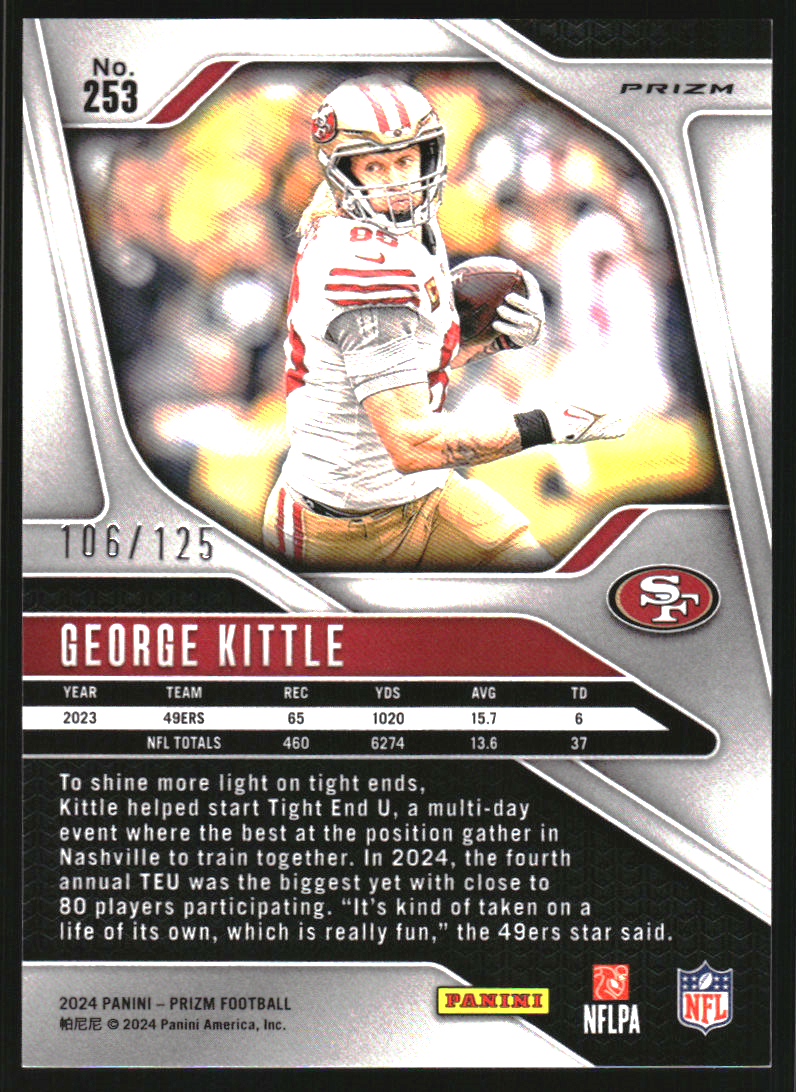 2024 Panini Prizm Prizms Purple #253 George Kittle