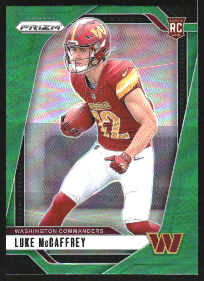 2024 Panini Prizm Prizms Green #367 Luke McCaffrey