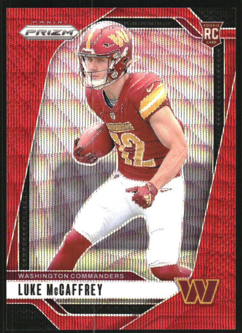 2024 Panini Prizm Prizms Red Wave #367 Luke McCaffrey /149