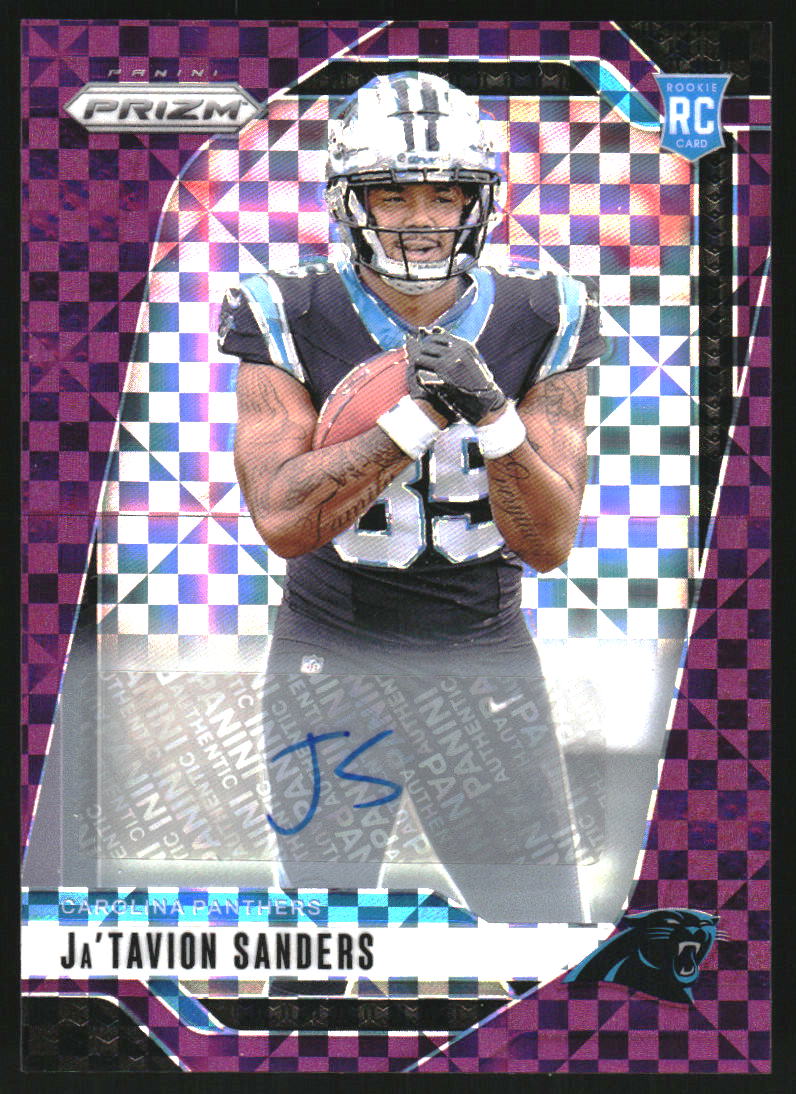 2024 Panini Prizm Autographs Prizms Purple Power #343 Ja'Tavion Sanders Auto /49 - NM-MT