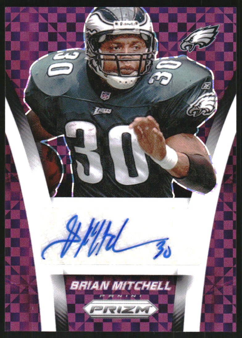 2024 Panini Prizm Flashback Autographs Prizm Purple Power #24 Brian Mitchell Auto /49 - NM-MT