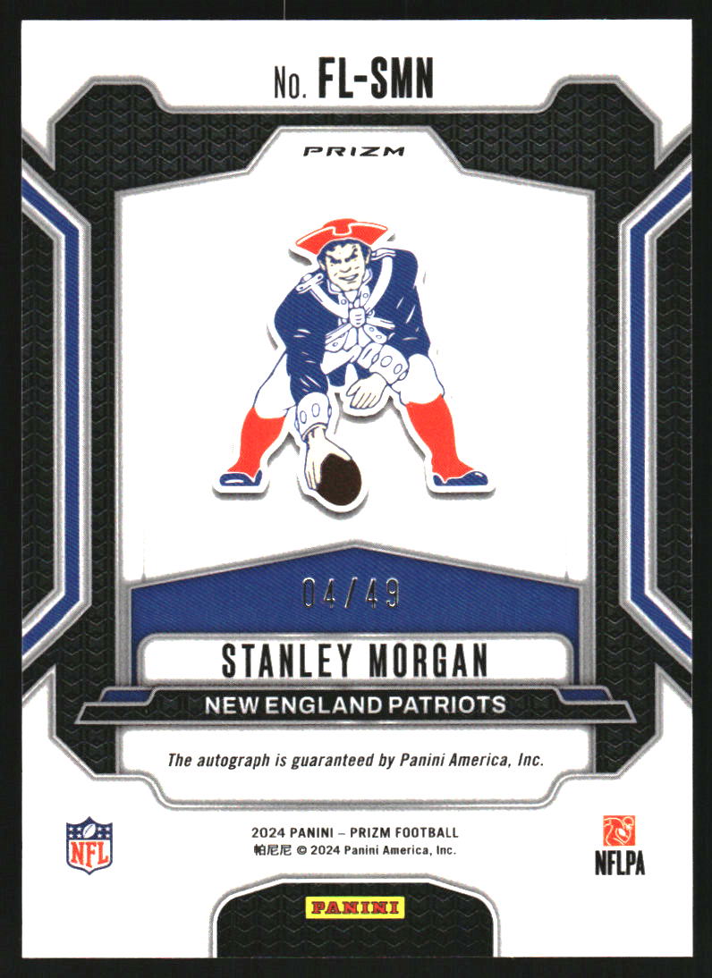 2024 Panini Prizm Franchise Legends Signatures Prizm Purple Power #4 Stanley Morgan Auto /49