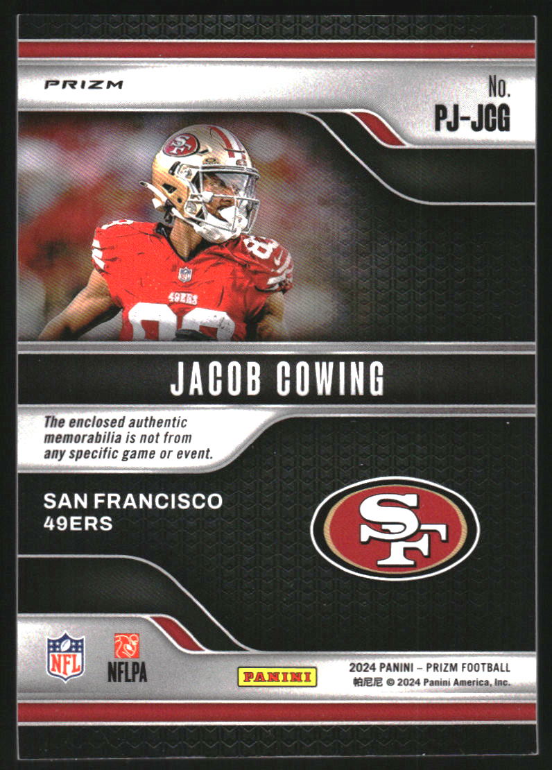 2024 Panini Prizm Premier Jerseys #22 Jacob Cowing