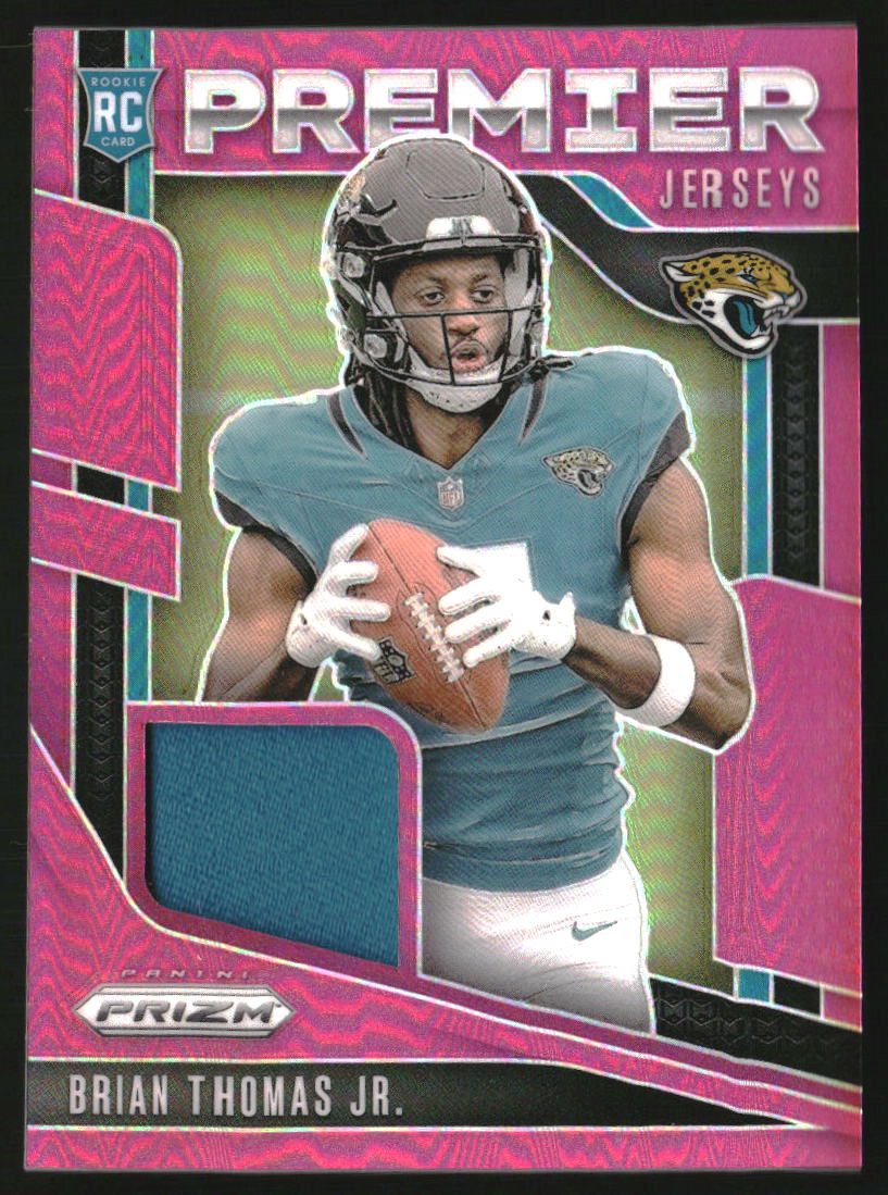 2024 Panini Prizm Premier Jerseys Pink #13 Brian Thomas Jr.