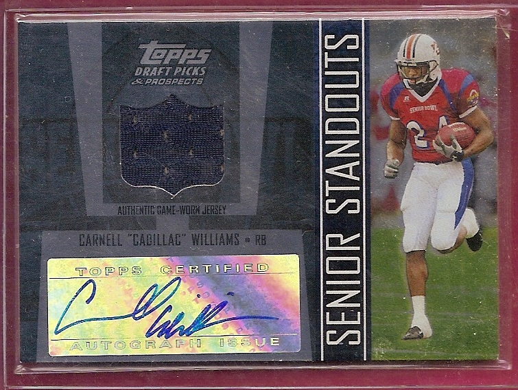 2005 Topps Draft Picks and Prospects Senior Standout Jersey Autographs #SSACW Cadillac Williams