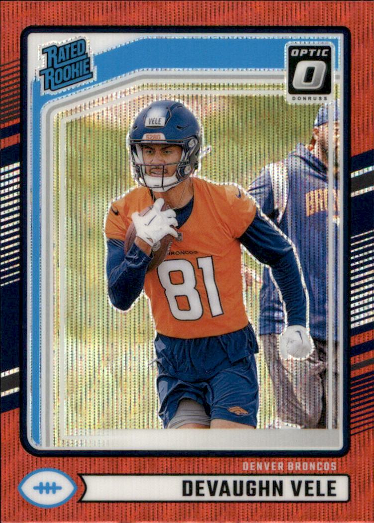 2024 Donruss Optic Rated Rookies Preview Red Wave #395 Devaughn Vele