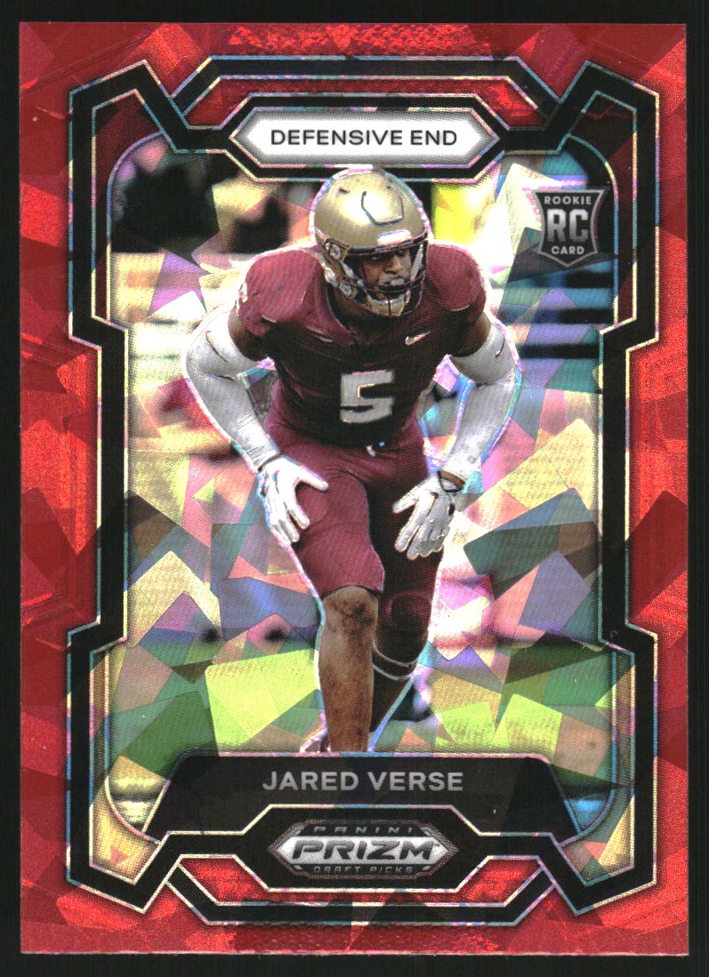 2024 Panini Prizm Draft Picks Prizms Red Ice #114 Jared Verse