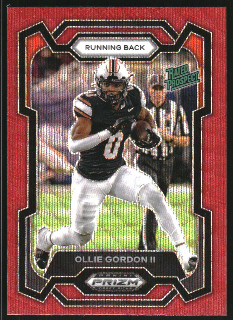 2024 Panini Prizm Draft Picks Prizms Ruby Wave #102 Ollie Gordon II