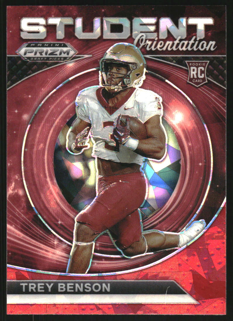 2024 Panini Prizm Draft Picks Student Orientation Red Ice #21 Trey Benson