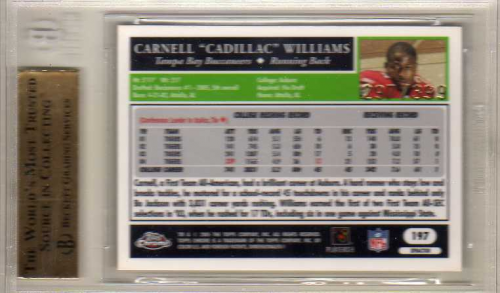 2005 Topps Chrome Gold Xfractors #197 Cadillac Williams back image