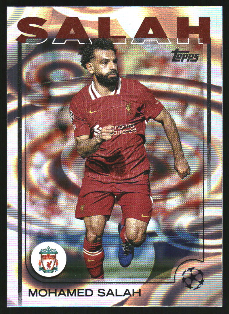 2024-25 Topps UEFA Club Competitions Rain Drops #87 Mohamed Salah
