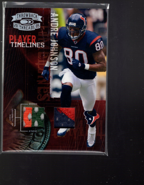 2005 Throwback Threads Player Timelines Dual Material Prime #2 Andre Johnson