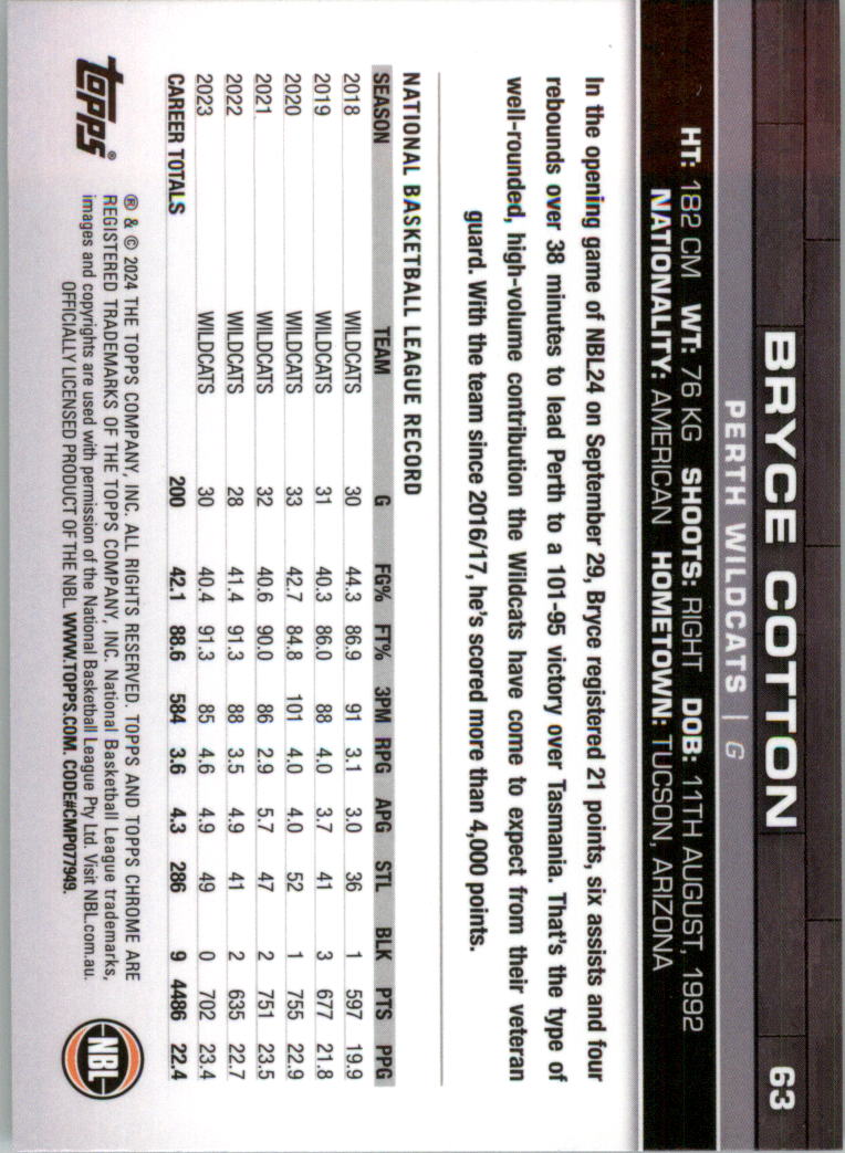 2023-24 Topps Chrome NBL Basketball Card Pick (Base) - Picture 127 of 201