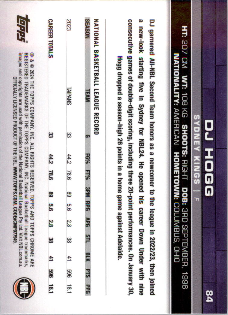 2023-24 Topps Chrome NBL Basketball Card Pick (Base) - Picture 169 of 201