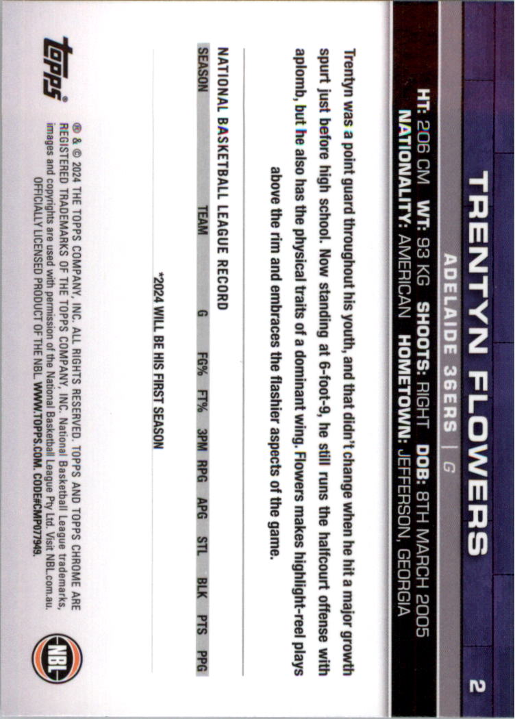 2023-24 Topps Chrome NBL Basketball Card Pick (Base) - Picture 5 of 201
