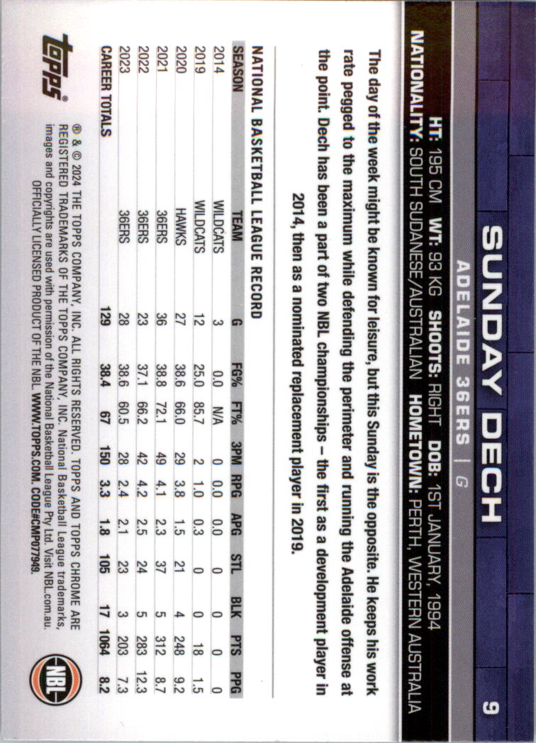 2023-24 Topps Chrome NBL Basketball Card Pick (Base) - Picture 19 of 201
