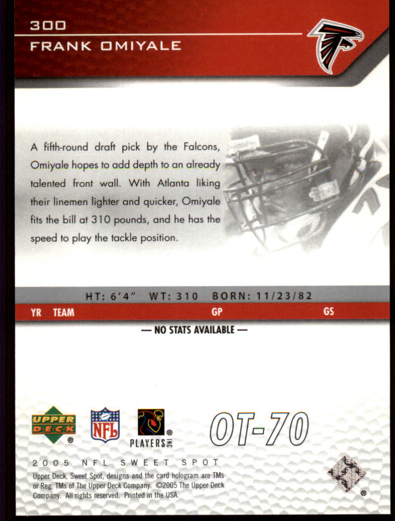 2005 Sweet Spot (Upper Deck) Football "Main Set" Cards #1 to #301 - Picture 225 of 227