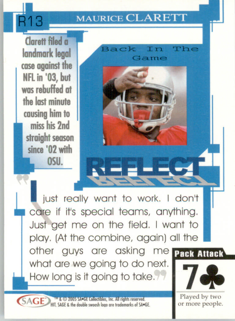 2005 Sage HIT Football "Insert" Cards - Picture 22 of 112