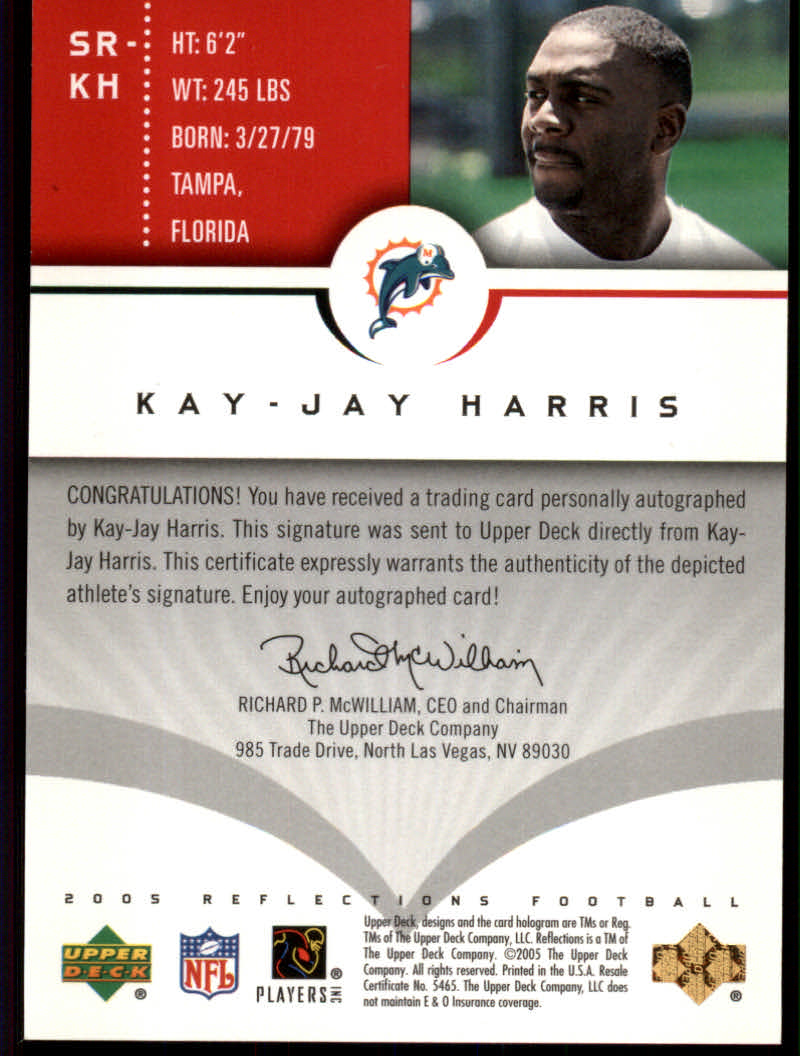 2005 Reflections (Upper Deck) Football "Insert and Parallel" Cards - Picture 23 of 25