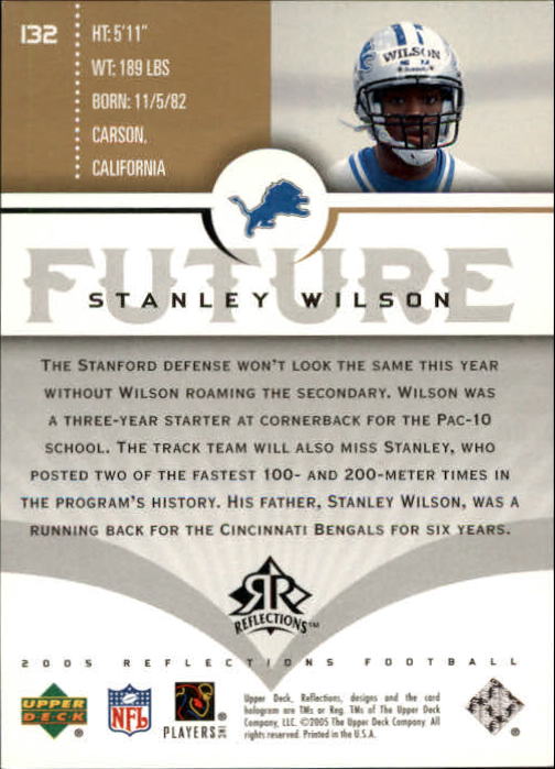 2005 Reflections Gold #132 Stanley Wilson back image