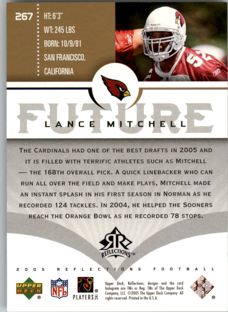 2005 Reflections Gold #267 Lance Mitchell back image