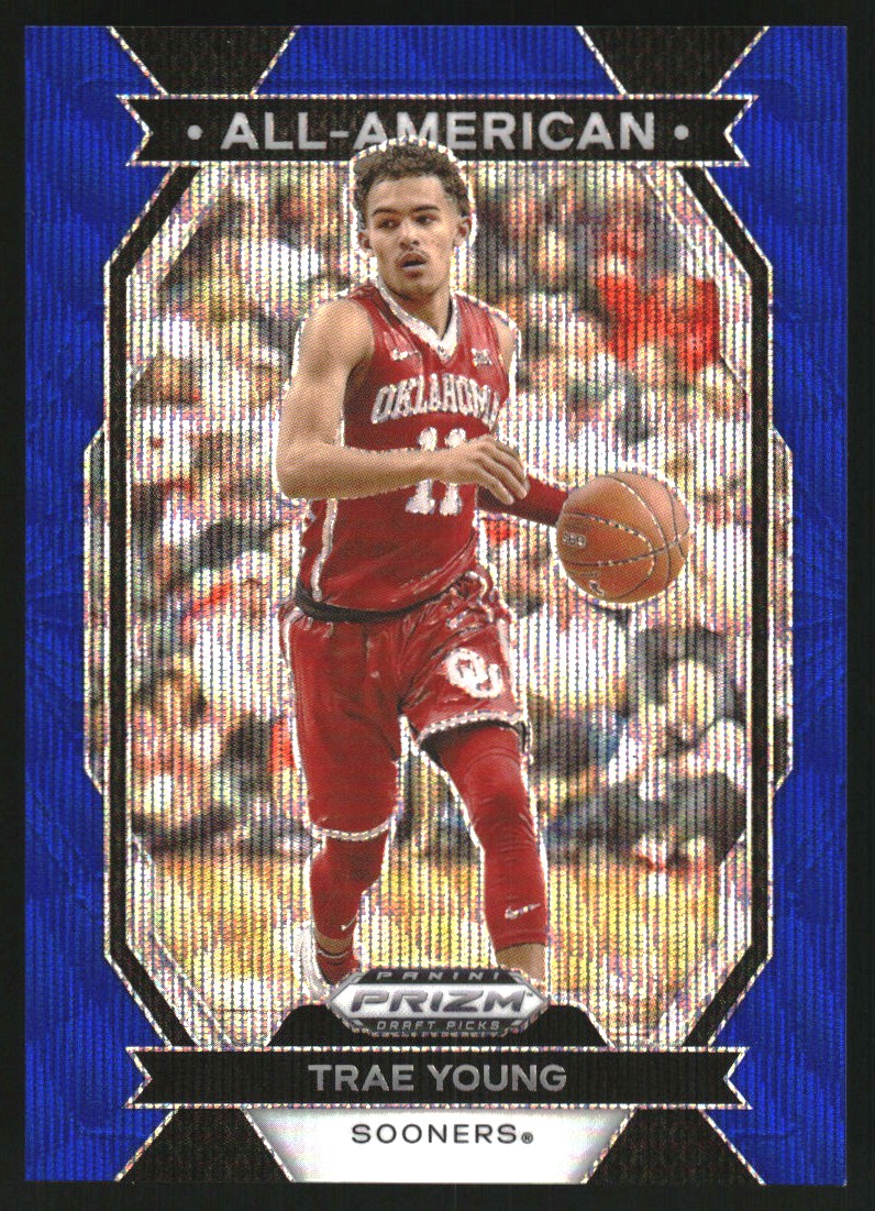 2024-25 Panini Prizm Draft Picks All-American Prizms Blue Wave #2 Trae Young