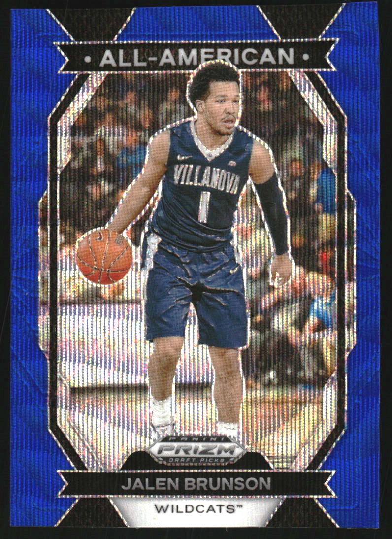 2024-25 Panini Prizm Draft Picks All-American Prizms Blue Wave #7 Jalen Brunson /249