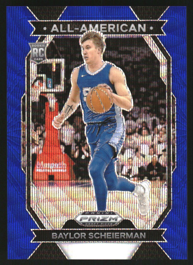 2024-25 Panini Prizm Draft Picks All-American Prizms Blue Wave #11 Baylor Scheierman