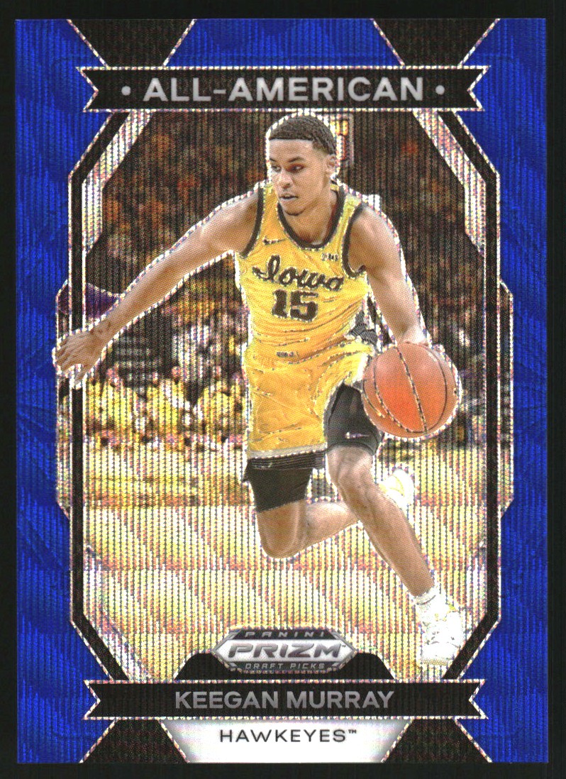 2024-25 Panini Prizm Draft Picks All-American Prizms Blue Wave #19 Keegan Murray