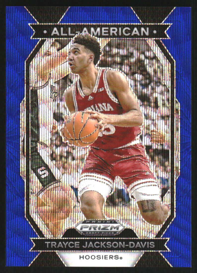 2024-25 Panini Prizm Draft Picks All-American Prizms Blue Wave #29 Trayce Jackson-Davis