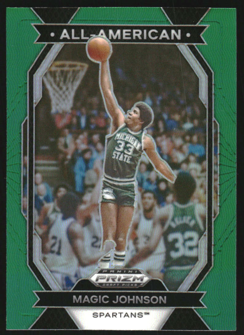 2024-25 Panini Prizm Draft Picks All-American Prizms Green #28 Magic Johnson