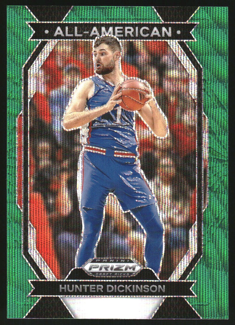 2024-25 Panini Prizm Draft Picks All-American Prizms Green Wave #1 Hunter Dickinson