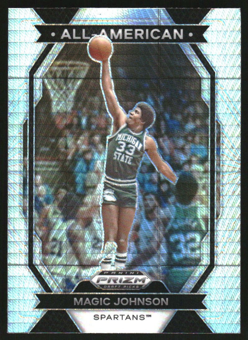 2024-25 Panini Prizm Draft Picks All-American Prizms Hyper #28 Magic Johnson