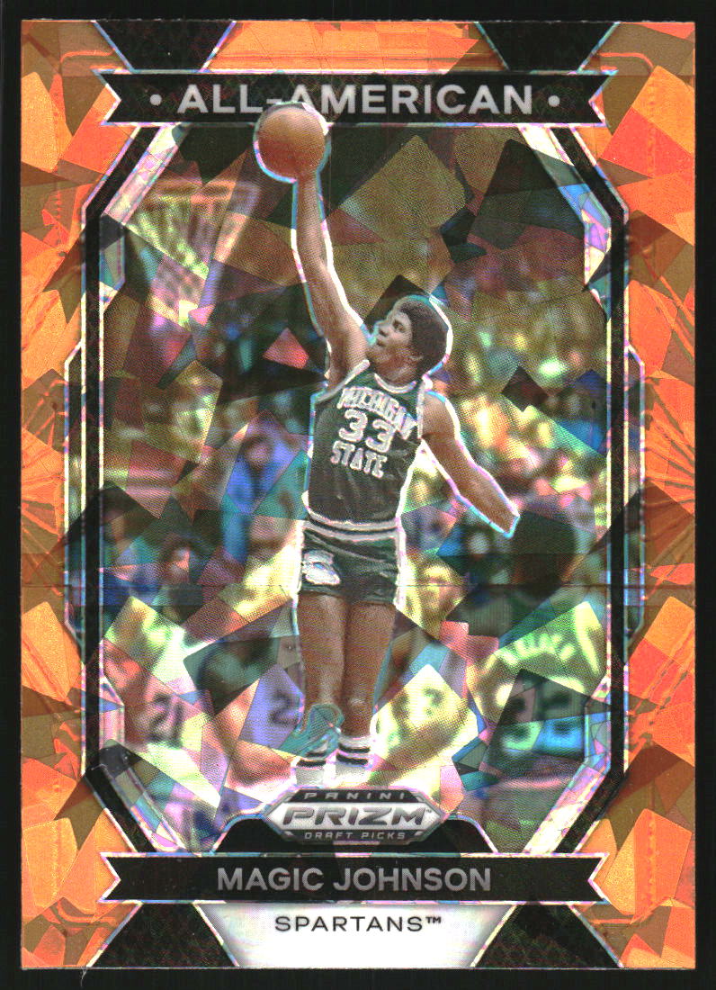 2024-25 Panini Prizm Draft Picks All-American Prizms Orange Ice #28 Magic Johnson