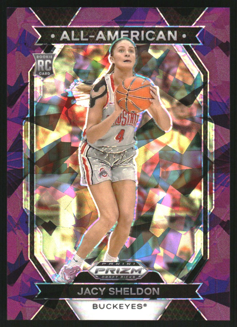 2024-25 Panini Prizm Draft Picks All-American Prizms Purple Ice #16 Jacy Sheldon