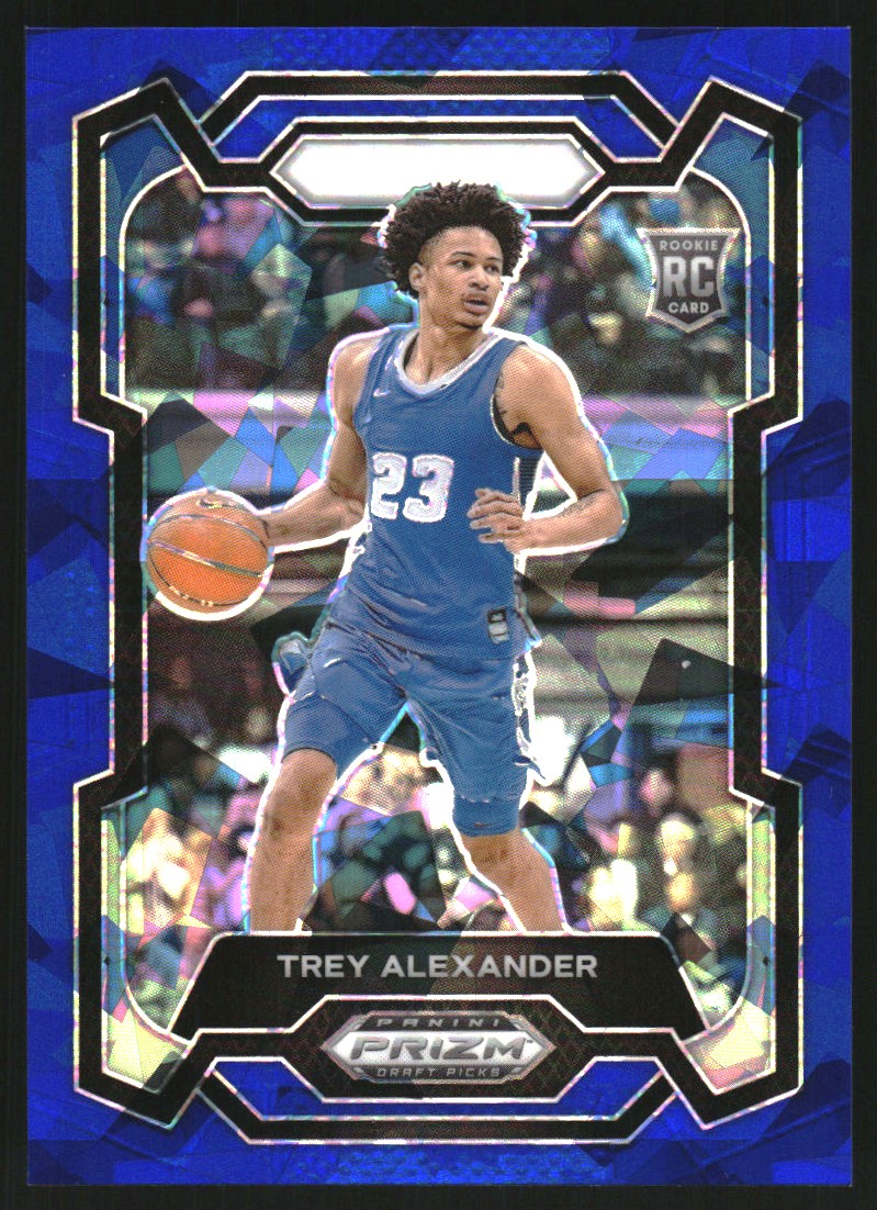 2024-25 Panini Prizm Draft Picks Prizms Blue Ice #85 Trey Alexander