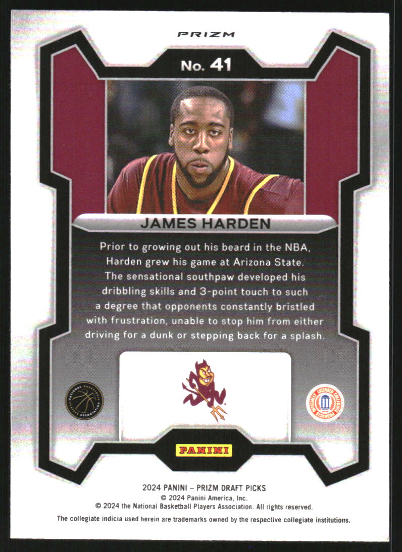 2024-25 Panini Prizm Draft Picks Prizms Green #41 James Harden