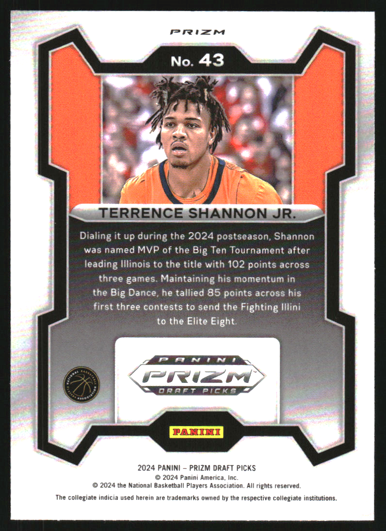 2024-25 Panini Prizm Draft Picks Prizms Green #43 Terrence Shannon Jr.