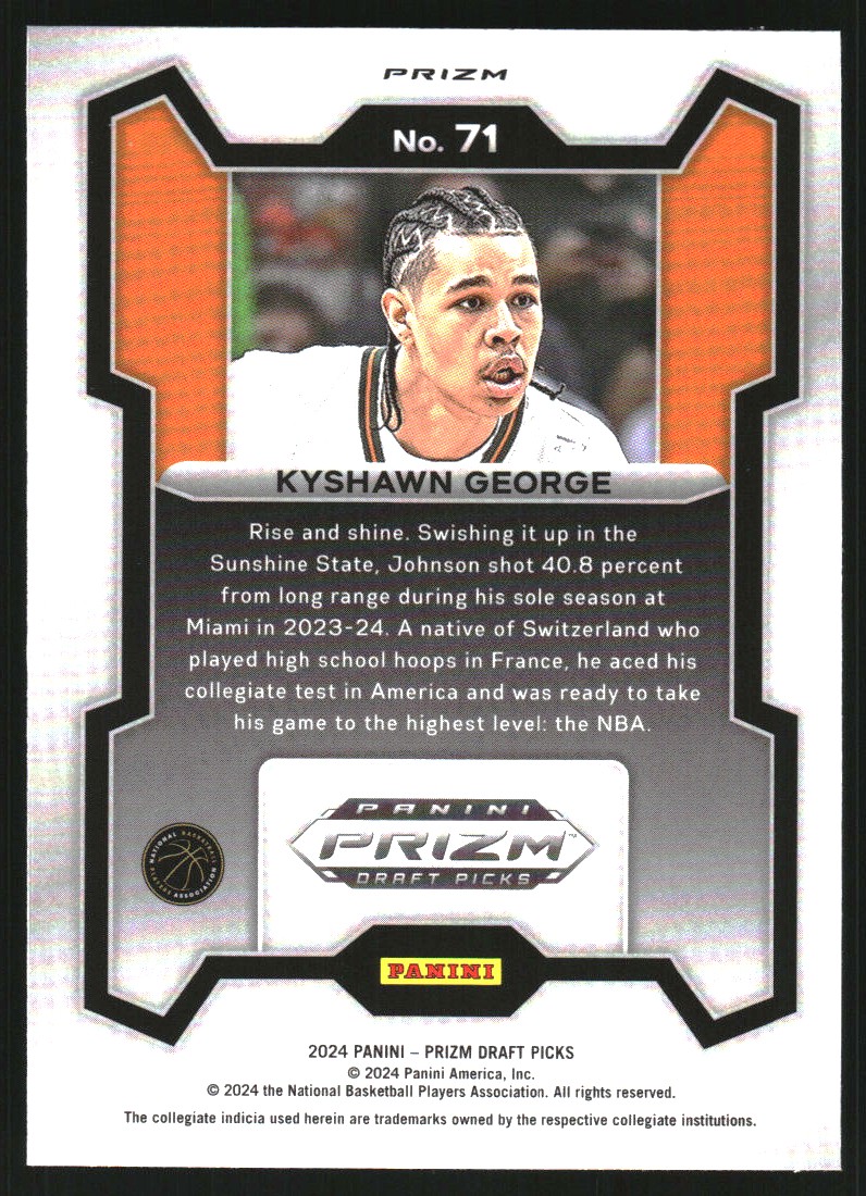 2024-25 Panini Prizm Draft Picks Prizms Green #71 Kyshawn George