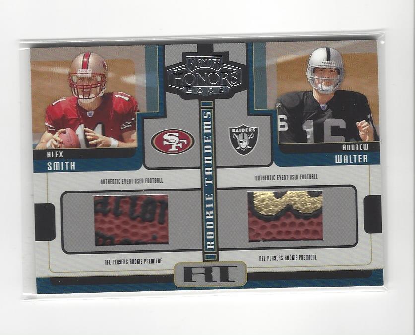 2005 Playoff Honors Rookie Tandem Footballs #RT15 Alex Smith QB/Andrew Walter