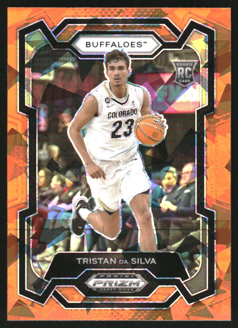 2024-25 Panini Prizm Draft Picks Prizms Orange Ice #61 Tristan da Silva