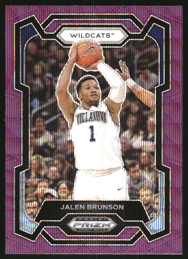 2024-25 Panini Prizm Draft Picks Prizms Purple Wave #22 Jalen Brunson