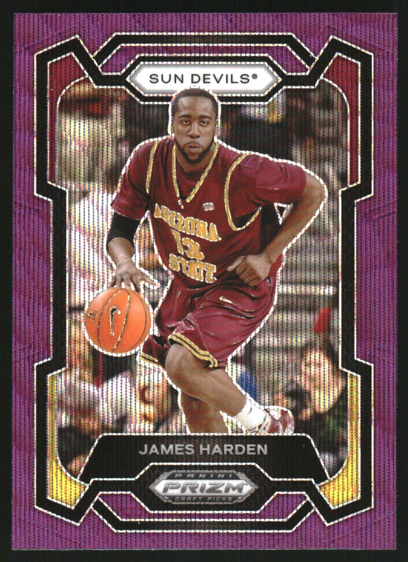 2024-25 Panini Prizm Draft Picks Prizms Purple Wave #41 James Harden