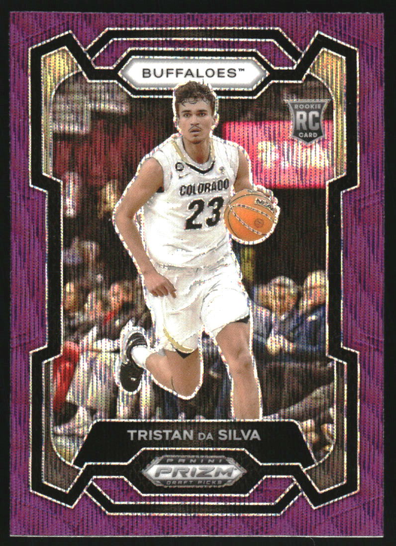 2024-25 Panini Prizm Draft Picks Prizms Purple Wave #61 Tristan da Silva